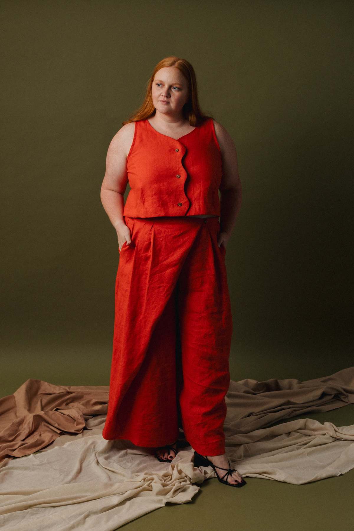 Pamut Apparel USA Wavy Top - Linen - Image 4 of 10