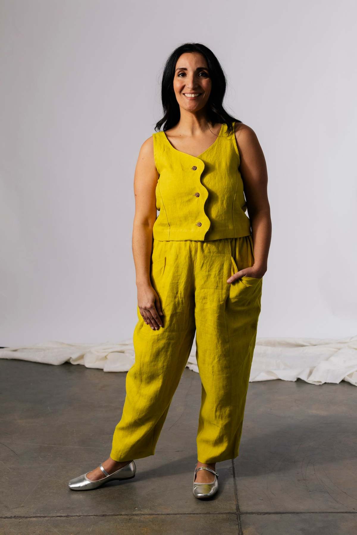 Pamut Apparel USA Wavy Top - Linen - Image 7 of 10