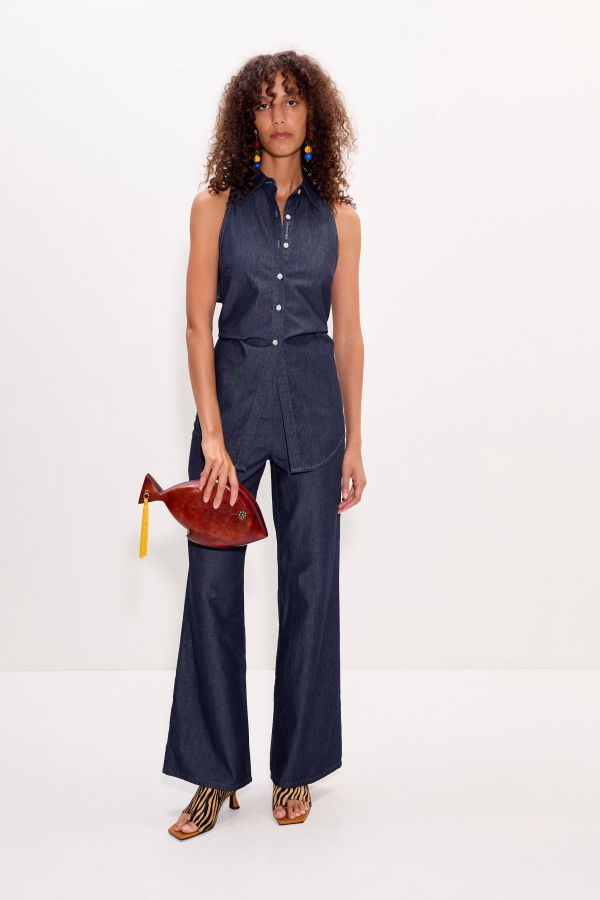 Simon Miller Pia Chambray Pant - Indigo