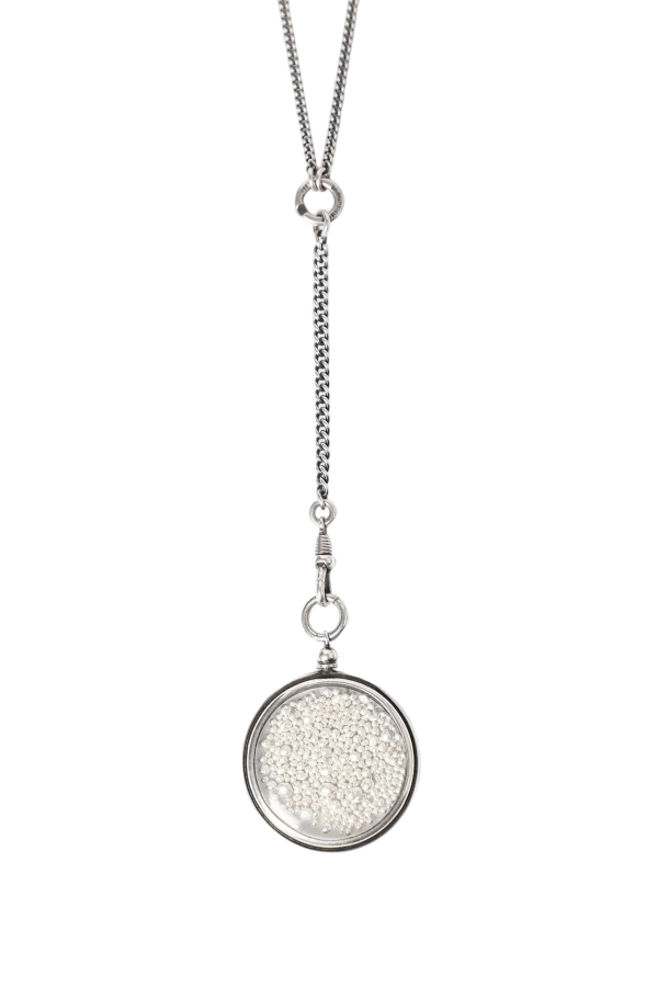 Ann Demeulemeester Elsu Medallion Necklace - Antique Silver
