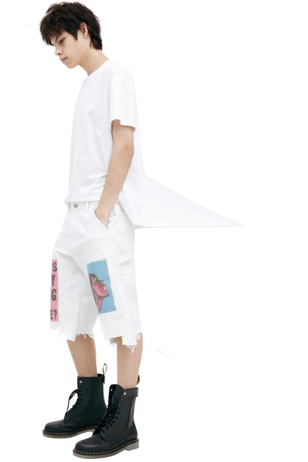 Better With Age Shorts With Patches - White