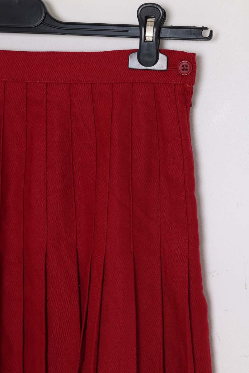 (Unattributed) 1980s1990s Pleated Skirt, Wool Blend Twill, Knife Pleats