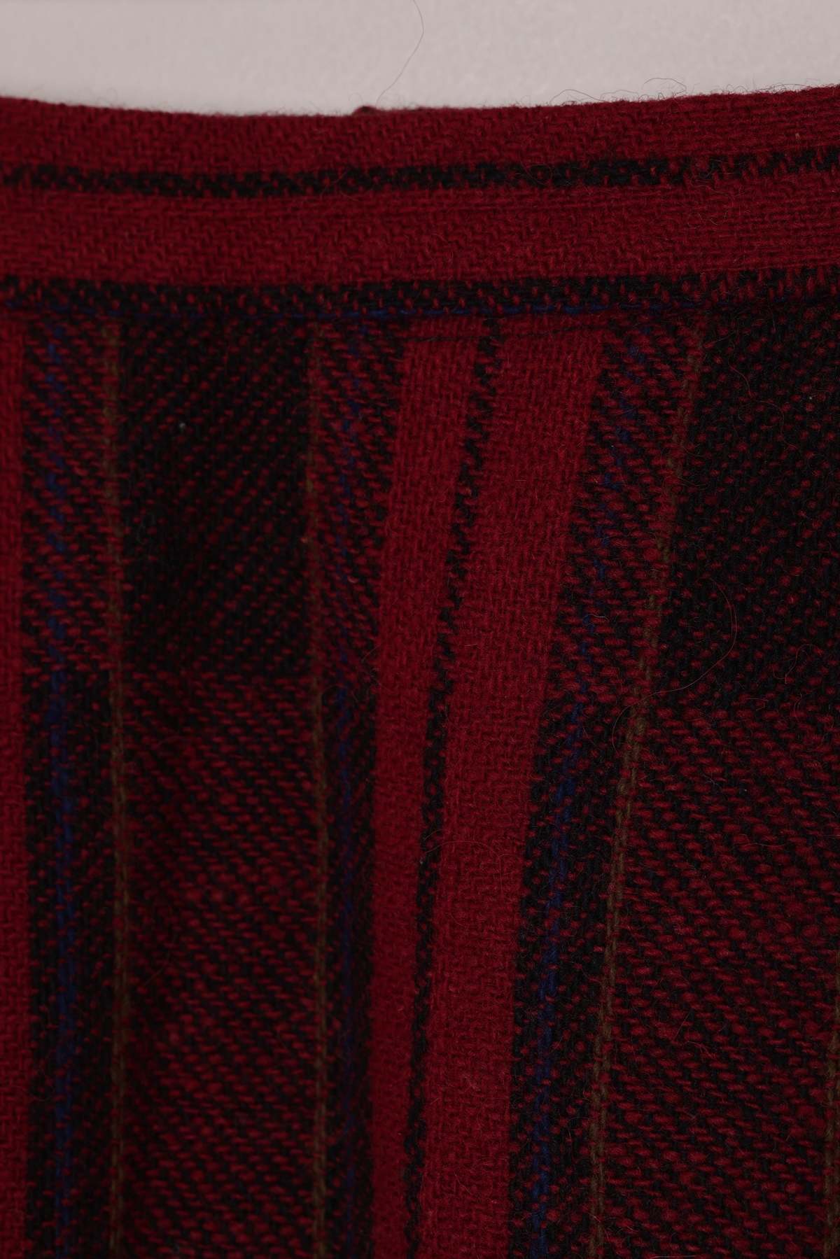 (Unattributed) Circa 1975–1985, wool plaid day skirt, A-line structure, small-scale manufacture - Image 3 of 7