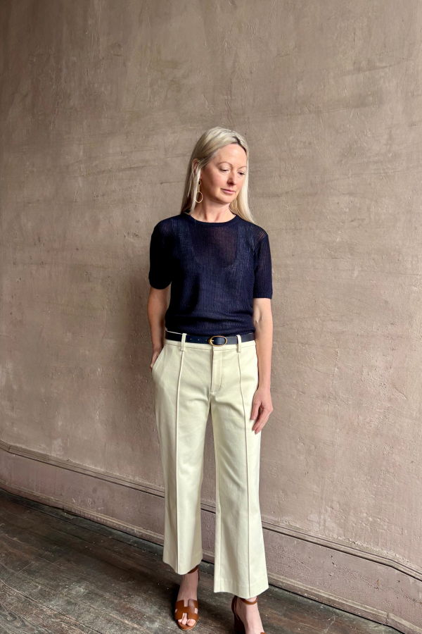 TWP Short Sleeve Tee Sweater - Night Sky