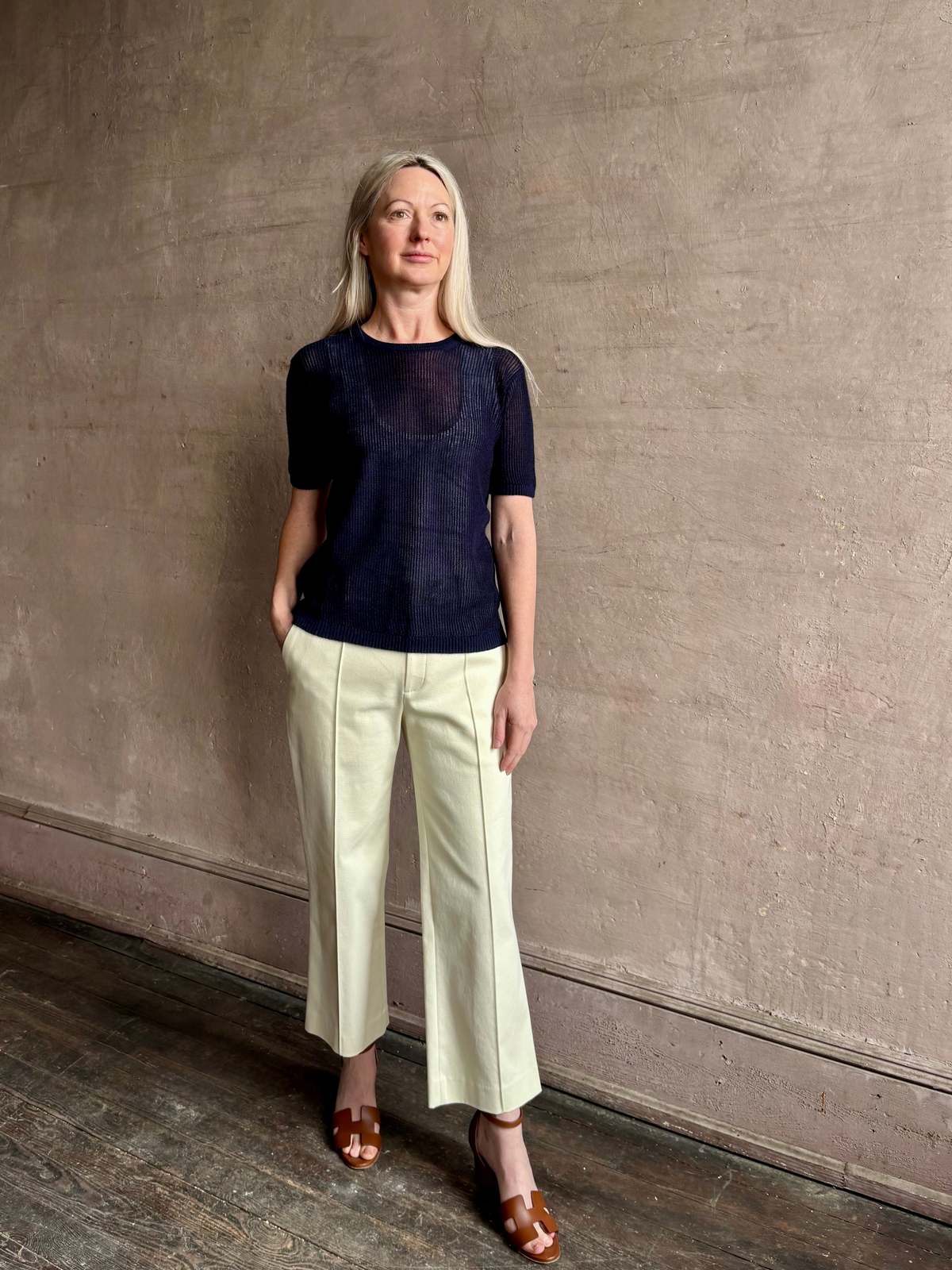 TWP Short Sleeve Tee Sweater - Night Sky - Image 4 of 6