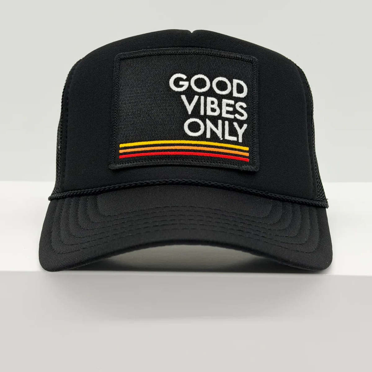 Port Sandz Good Vibes Only Trucker Hat - Kelly Green - Image 1 of 2