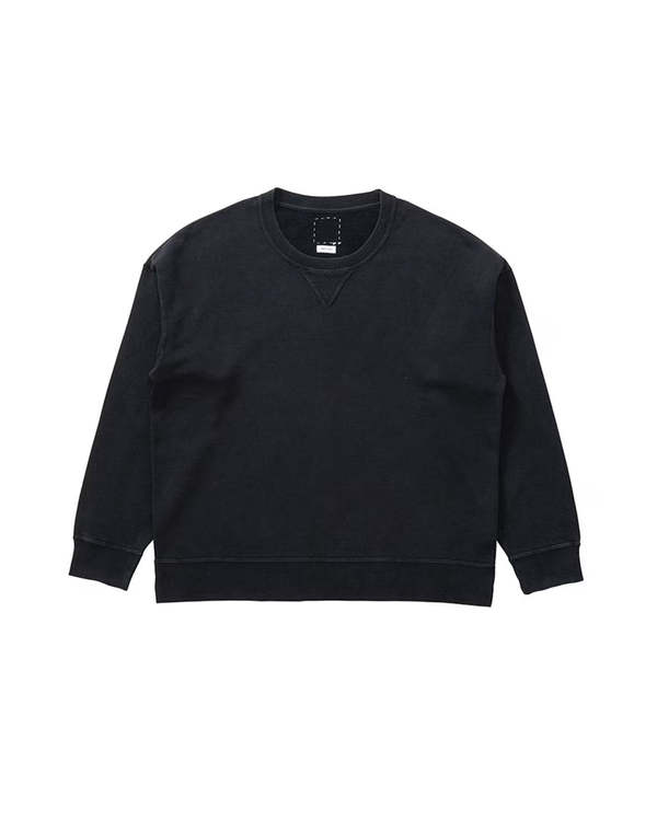 Visvim Cotton Jumbo SB Sweat L/S DMGD Sweatshirt - Black Visvim Cotton Jumbo SB Sweat L/S DMGD Sweatshirt - Black