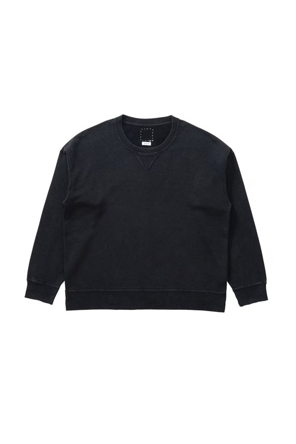 Visvim Cotton Jumbo SB Sweat L/S DMGD Sweatshirt - Black