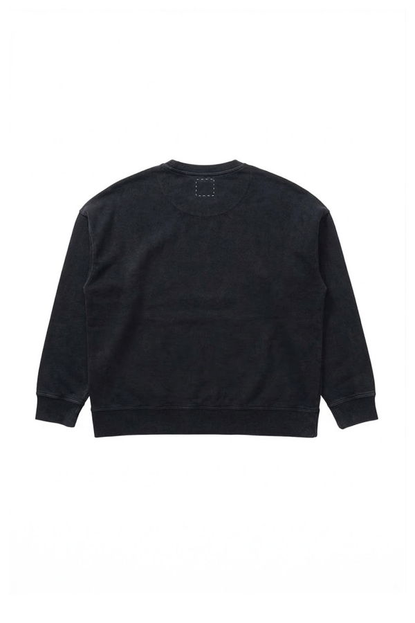 Visvim Cotton Jumbo SB Sweat L/S DMGD Sweatshirt - Black