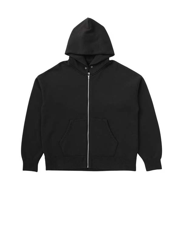 Visvim Fine Wool Jumbo SB Hoodie F.Z - Black