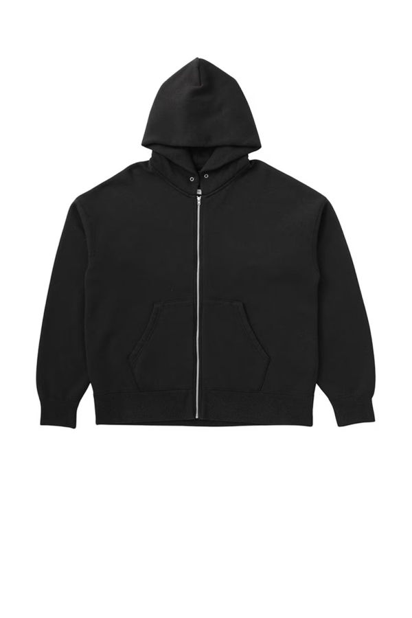 Visvim Fine Wool Jumbo SB Hoodie F.Z - Black