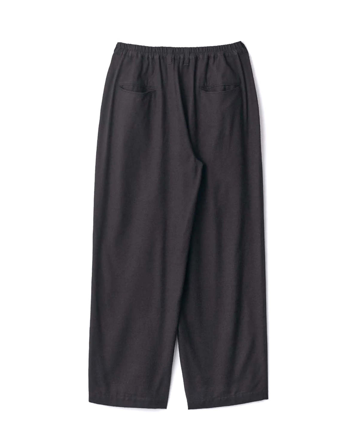 ssstein Black Silk Rayon Flannel Wide Easy Trouser - Image 2 of 2