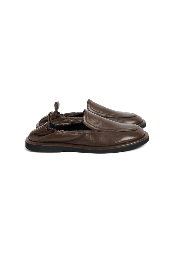 Studio Nicholson Donovan Elastic Back Leather Loafer - Chocolate