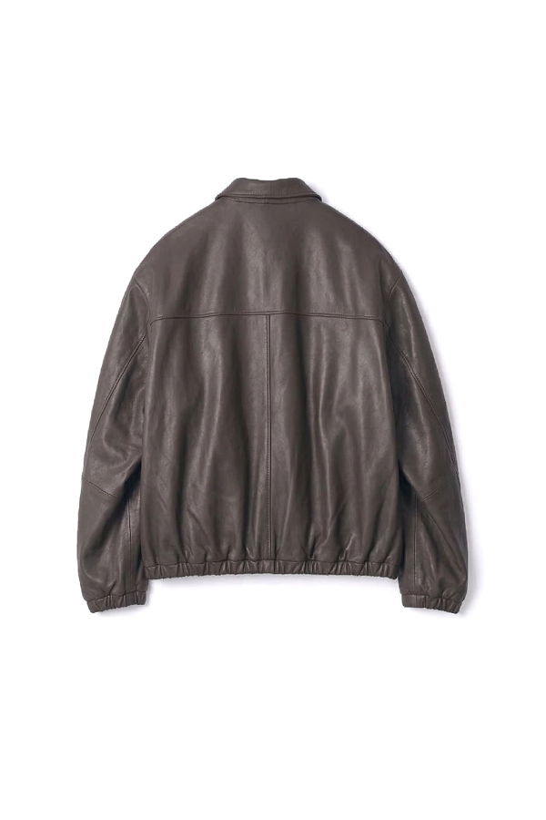 ssstein Lamb Leather Light Zip Jacket - Dark Brown