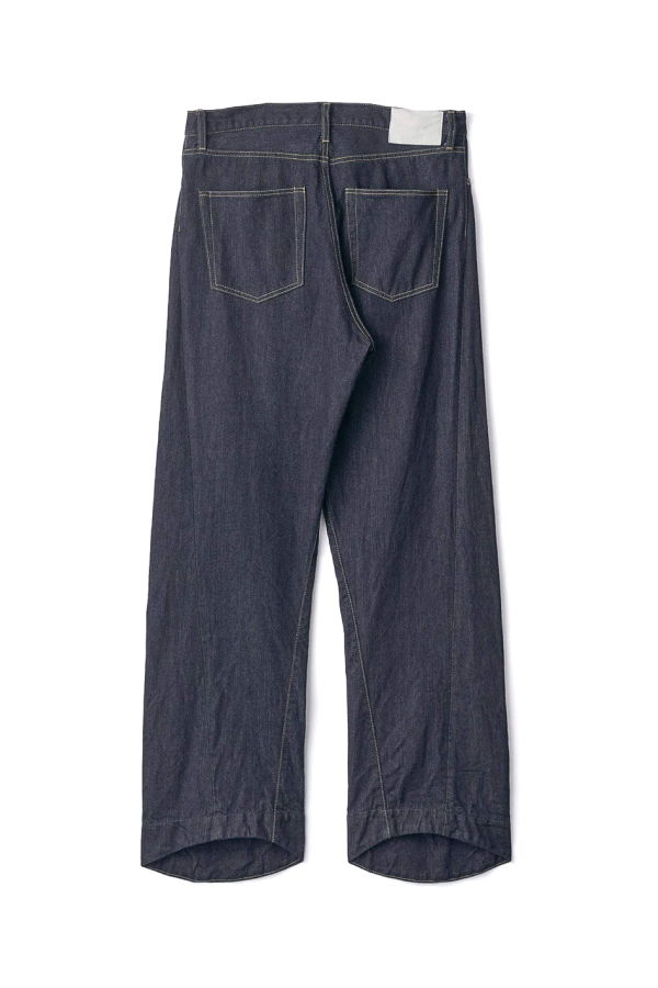 ssstein One Washed Indigo Twist Cut Denim Pants