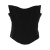 Mugler Panelled Strapless Top - Black - Thumbnail 1