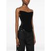 Mugler Panelled Strapless Top - Black - Thumbnail 3