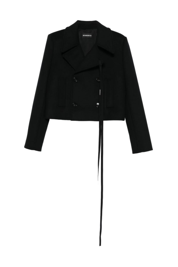 Ann Demeulemeester Double-Breasted Coat - Black