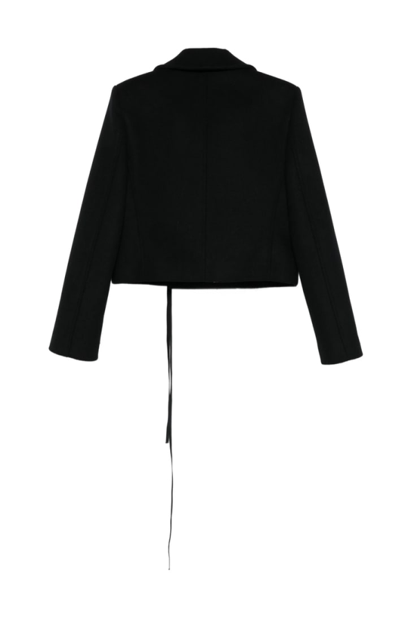 Ann Demeulemeester Double-Breasted Coat - Black