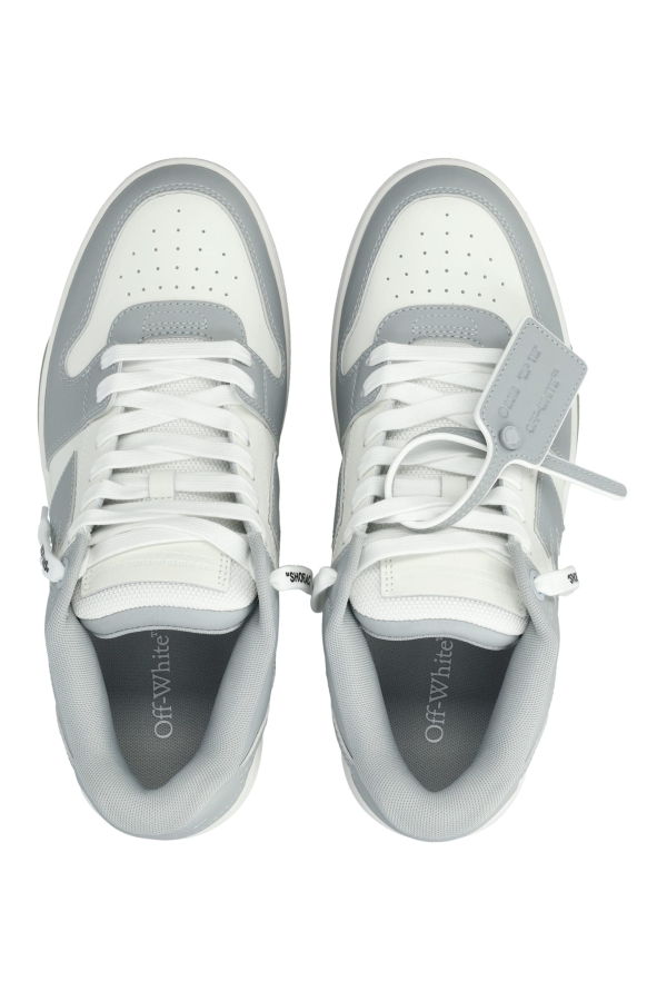 Off-White Out Of Office Low-Top Leather Sneakers - White Grey