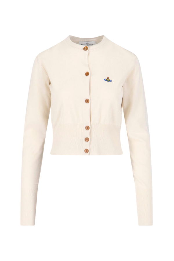 Vivienne Westwood Bea Logo Cardigan - Cream