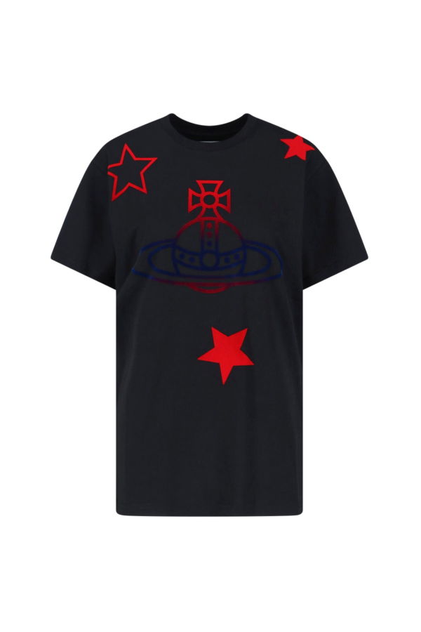 Vivienne Westwood Orb and Stars T-Shirt - Black