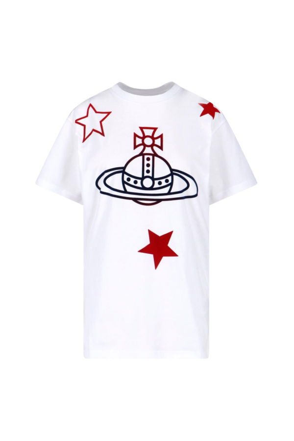 Vivienne Westwood Orb and Stars T-Shirt - White