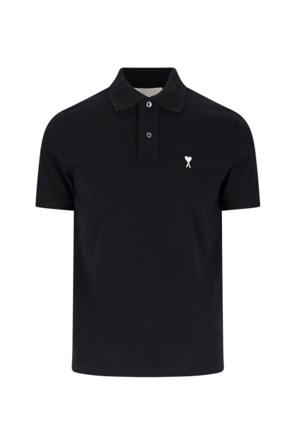 Ami Alexandre Mattiussi Polo Ami De Coeur Polo Shirt - Black