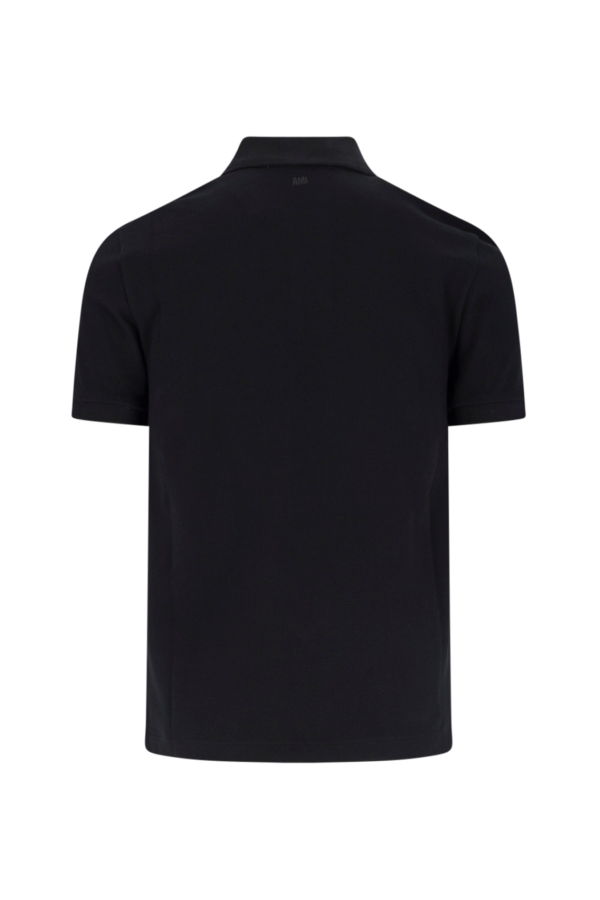 Ami Alexandre Mattiussi Polo Ami De Coeur Polo Shirt - Black