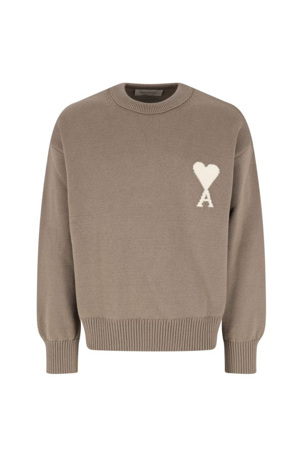 Ami Alexandre Mattiussi Ami De C Ur Cotton Sweater - Beige
