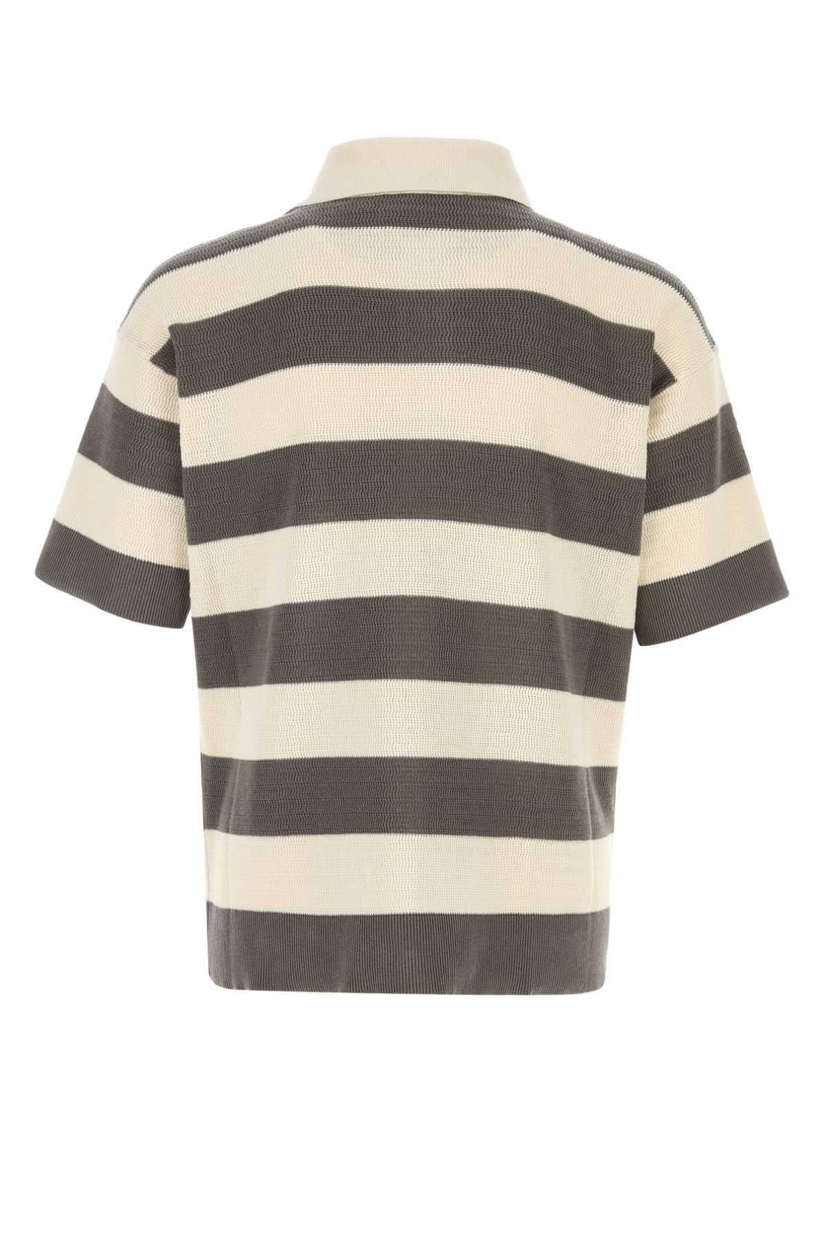 Ami Alexandre Mattiussi Embroidered Cotton Polo Shirt - Blanc Creme Carbone - Image 2 of 2