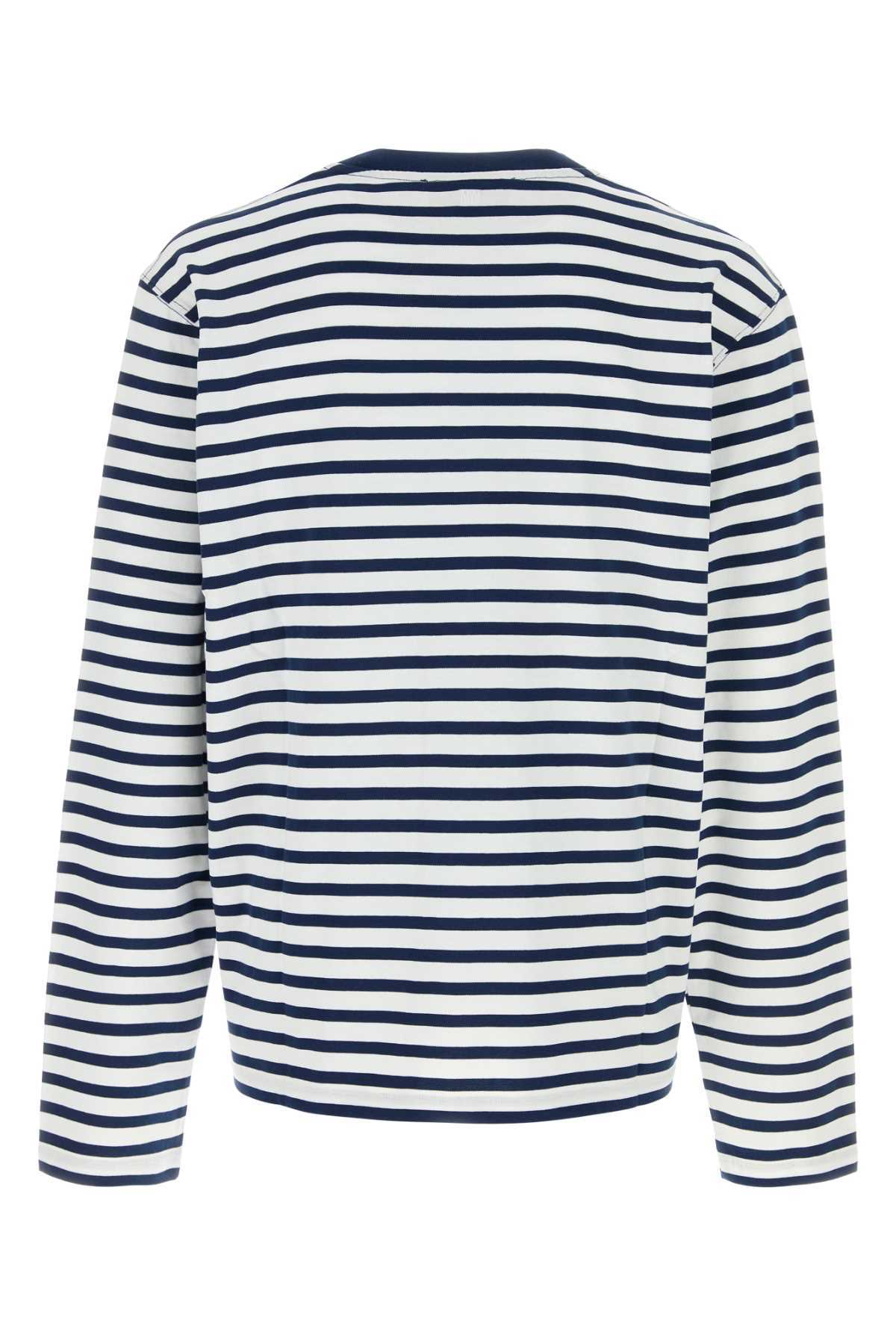 Ami Alexandre Mattiussi Embroidered Cotton Oversize T-Shirt - Encreblanc - Image 2 of 2