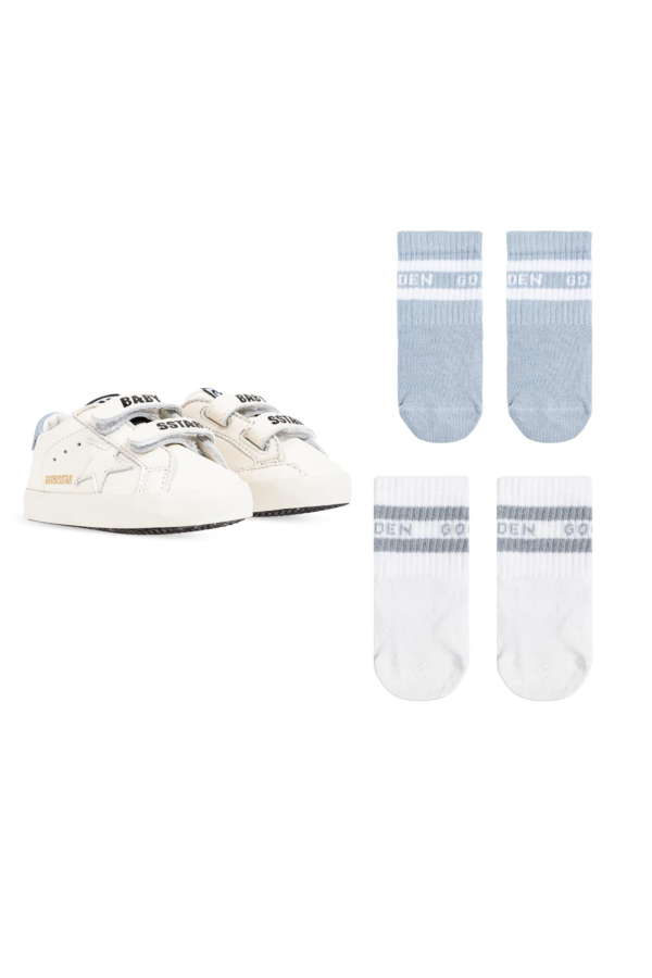 KIDS Golden Goose Set: Shoes and Two-Pack Socks - White