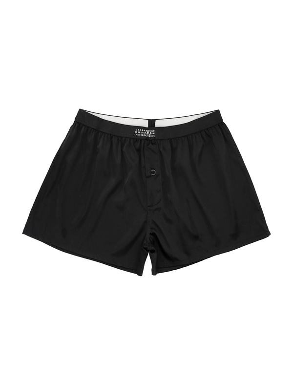 MM6 Maison Margiela Washed Silk Boxer - Black MM6 Maison Margiela Washed Silk Boxer - Black