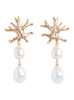 Self-Portrait Pearl and Coral Detail Earrings - Thumbnail 1