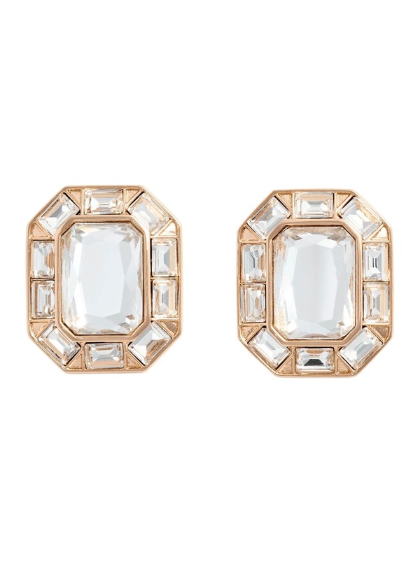 Self-Portrait Gold Crystal Earrings