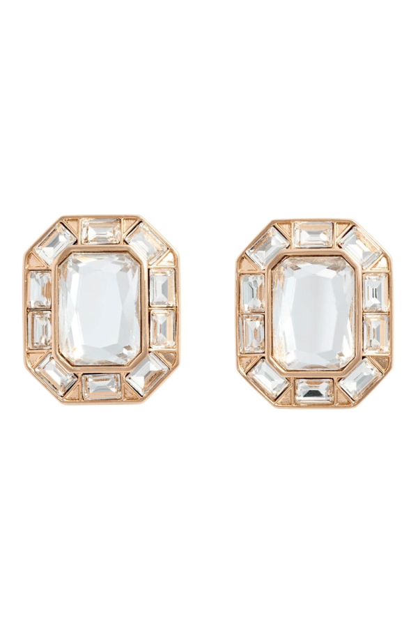 Self-Portrait Gold Crystal Earrings