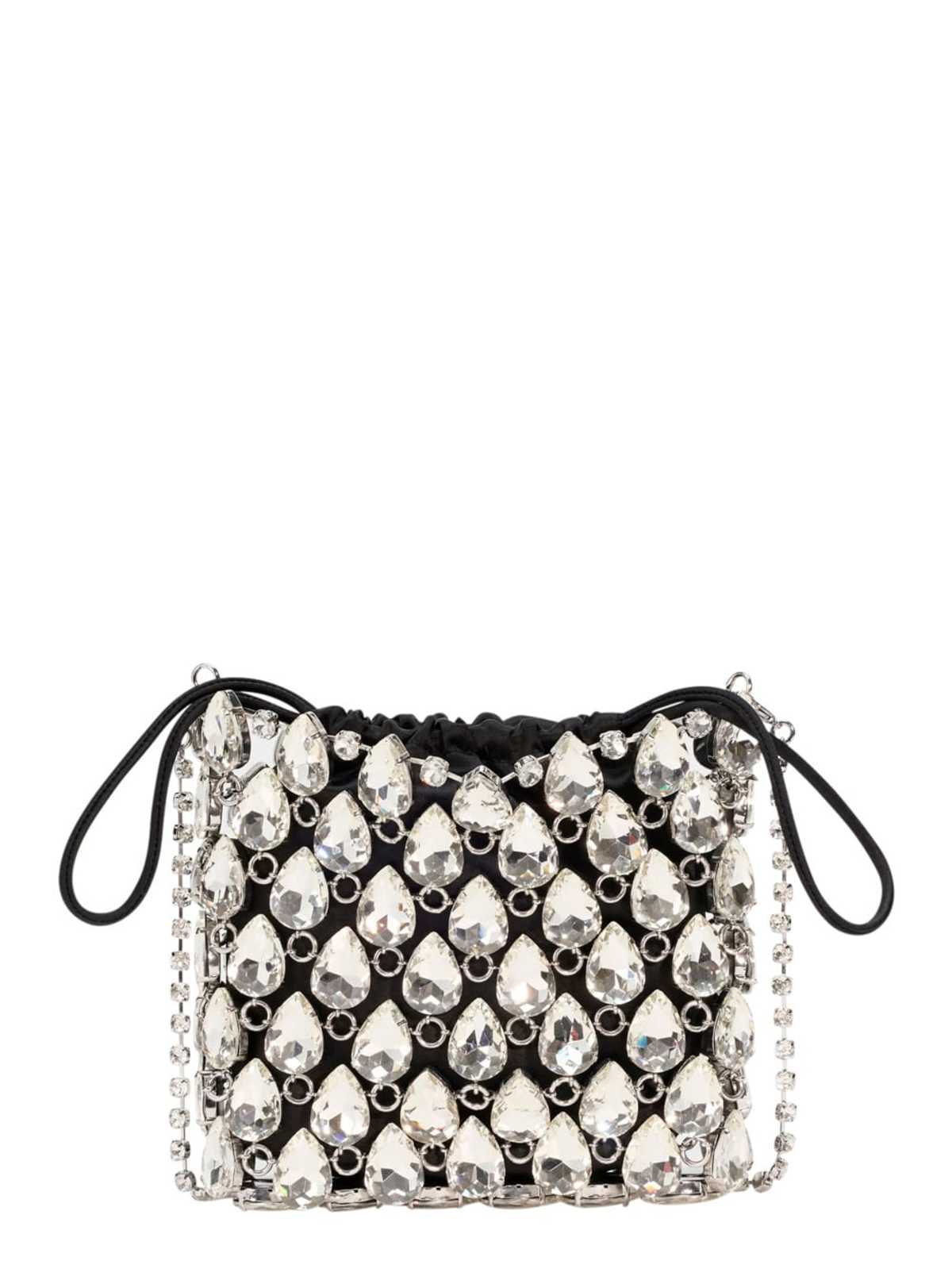 Self-Portrait Silver Crystal Chainmail Mini Bag - Metallic - Image 1 of 3