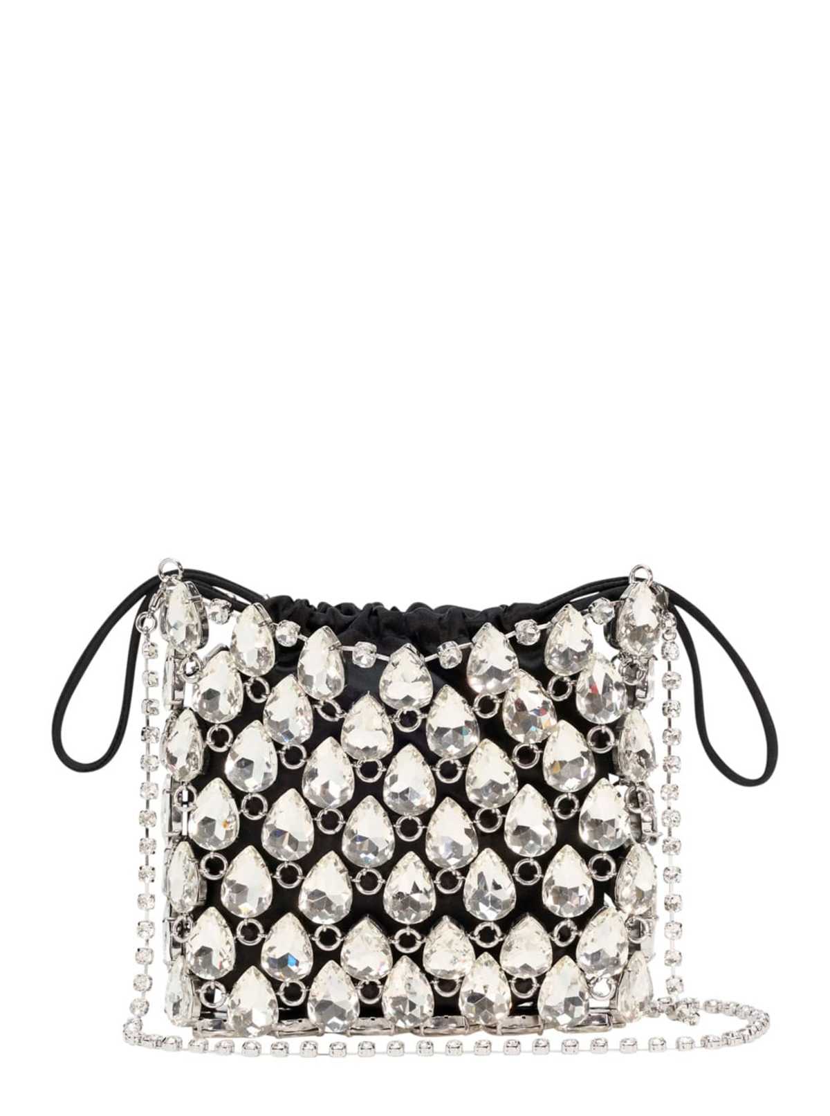 Self-Portrait Silver Crystal Chainmail Mini Bag - Metallic - Image 2 of 3