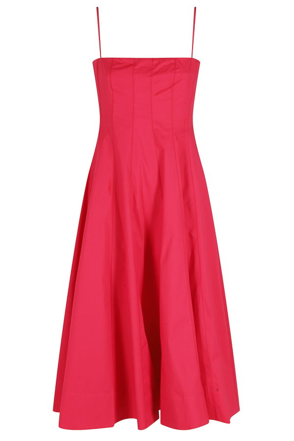 Staud Wylie Midi Dress - Cherry