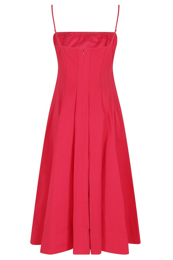 Staud Wylie Midi Dress - Cherry