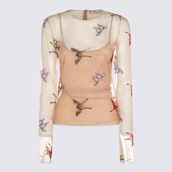Blumarine Top - Camel/Multi Blumarine Top - Camel/Multi