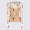 Blumarine Top - Camel/Multi - Thumbnail 1