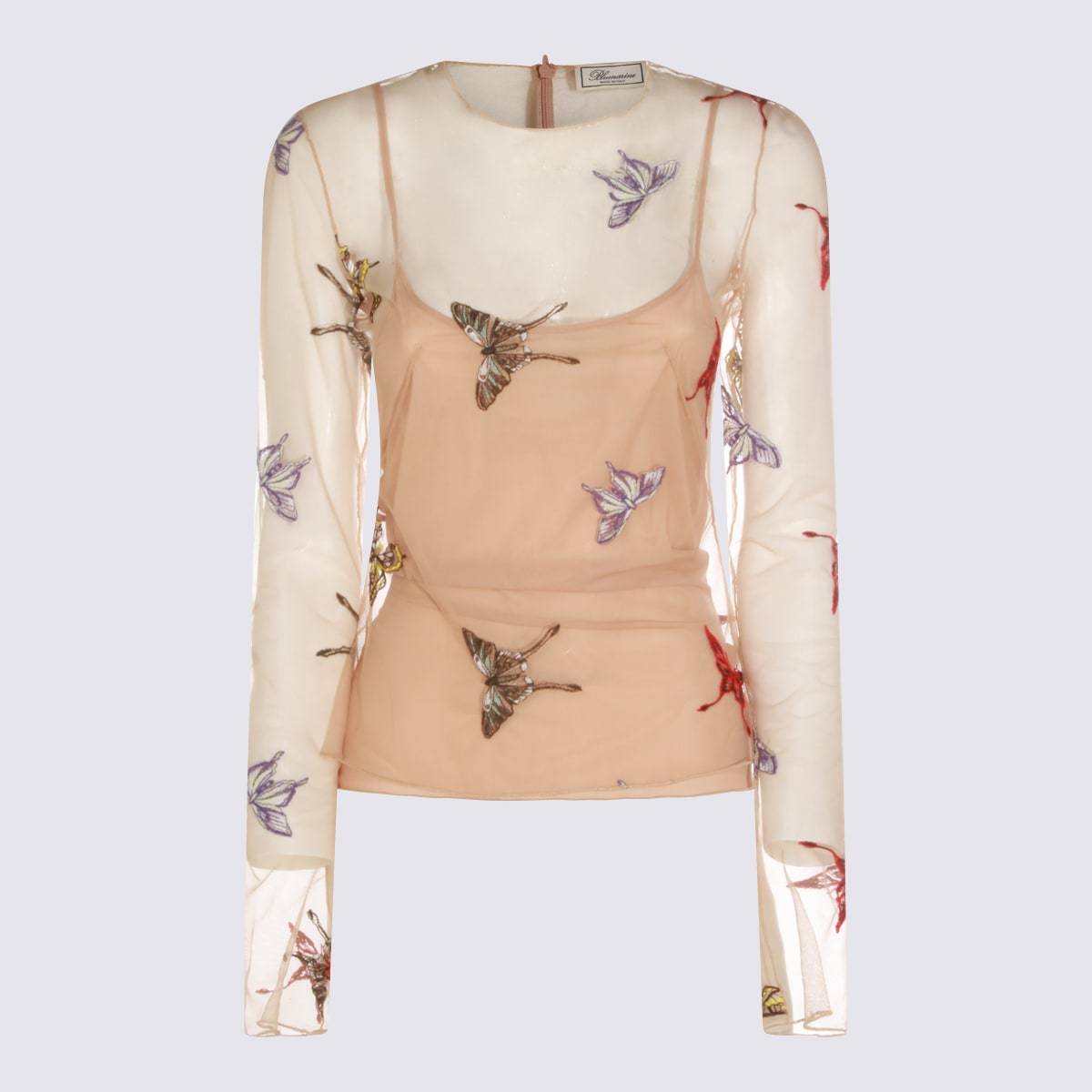 Blumarine Top - Camel/Multi - Image 1 of 5