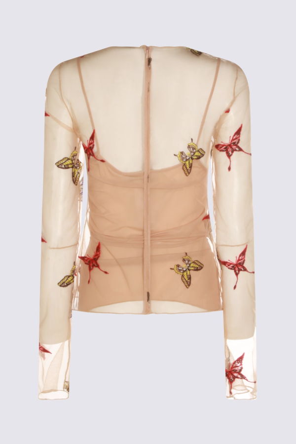 Blumarine Top - Camel/Multi