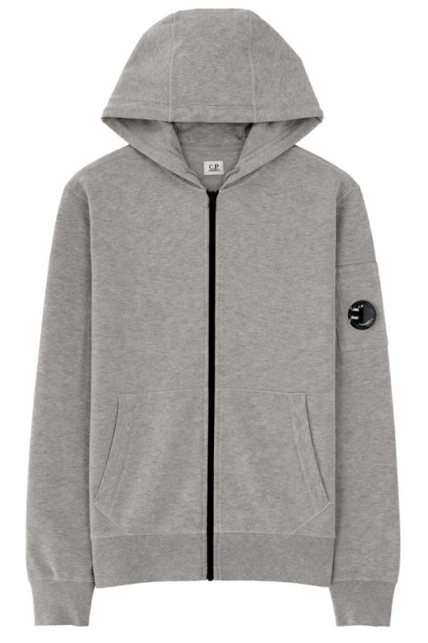 C.P. Company Felpa Con Cappuccio Hoodie - Gray