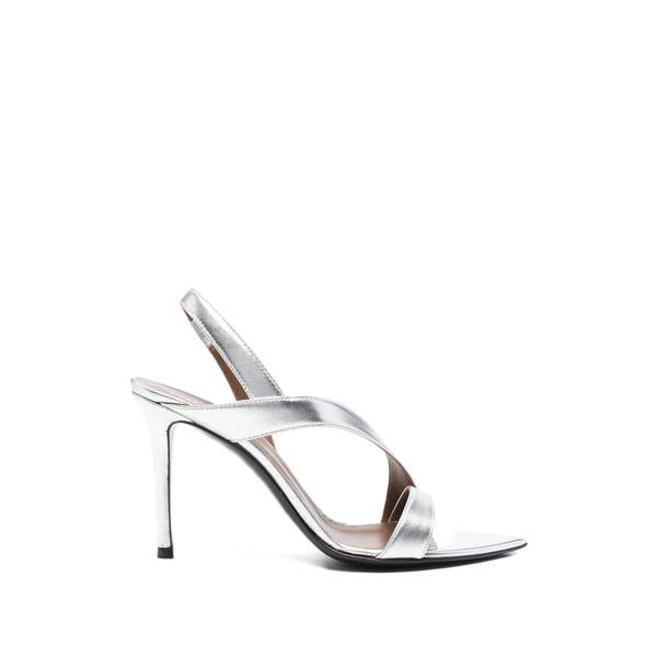 Giuseppe Zanotti Crossover Strap Slingback Pointed Toe Boots - Silver