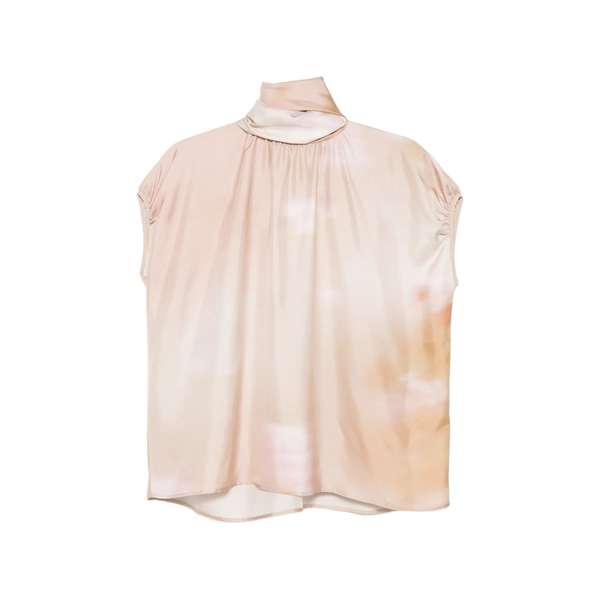 Fabiana Filippi Sleeveless Gathered Shoulders Blouse - Pink