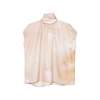 Fabiana Filippi Sleeveless Gathered Shoulders Blouse - Pink - Thumbnail 1