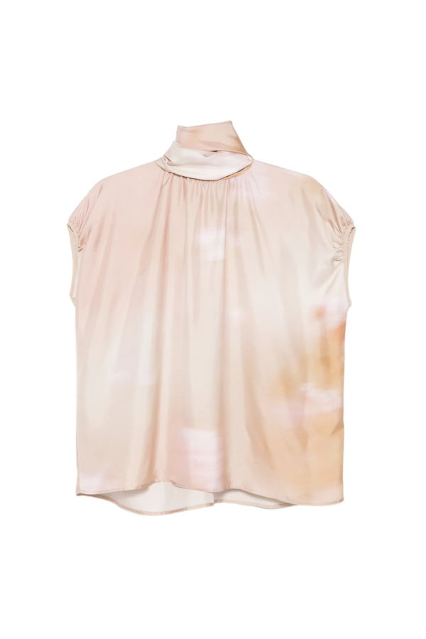 Fabiana Filippi Sleeveless Gathered Shoulders Blouse - Pink